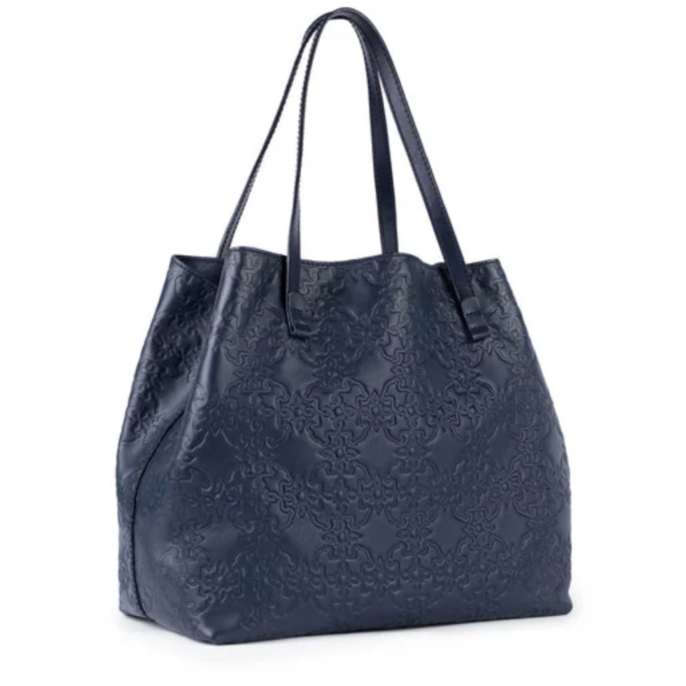TOUS Mossaic collection bag in calfskin leather. Navy blue